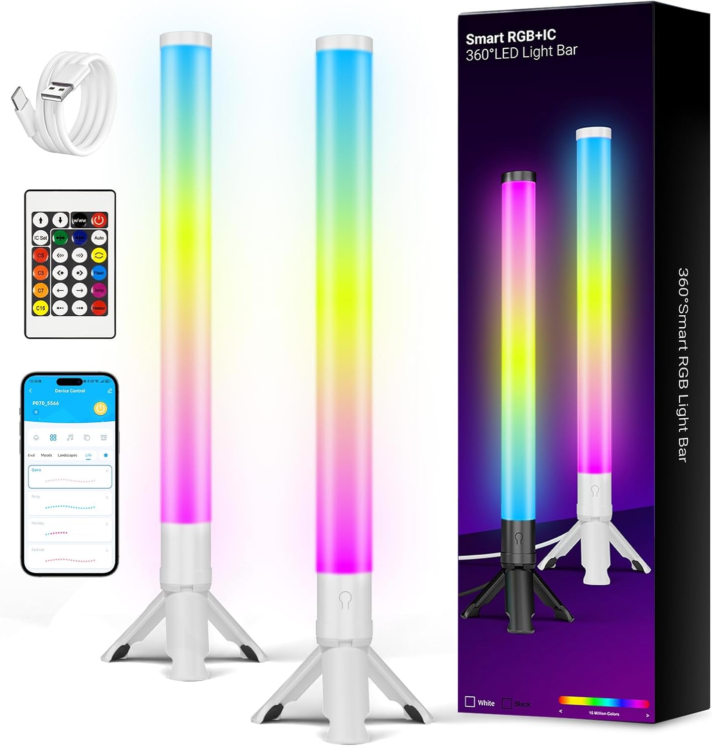 DAYBETTER 360° Smart LED Light Bars for TV & Gaming Setup