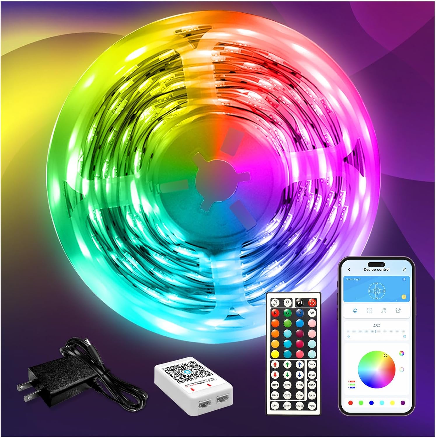 DAYBETTER LED Strip Lights 110ft Smart RGB Music Sync App