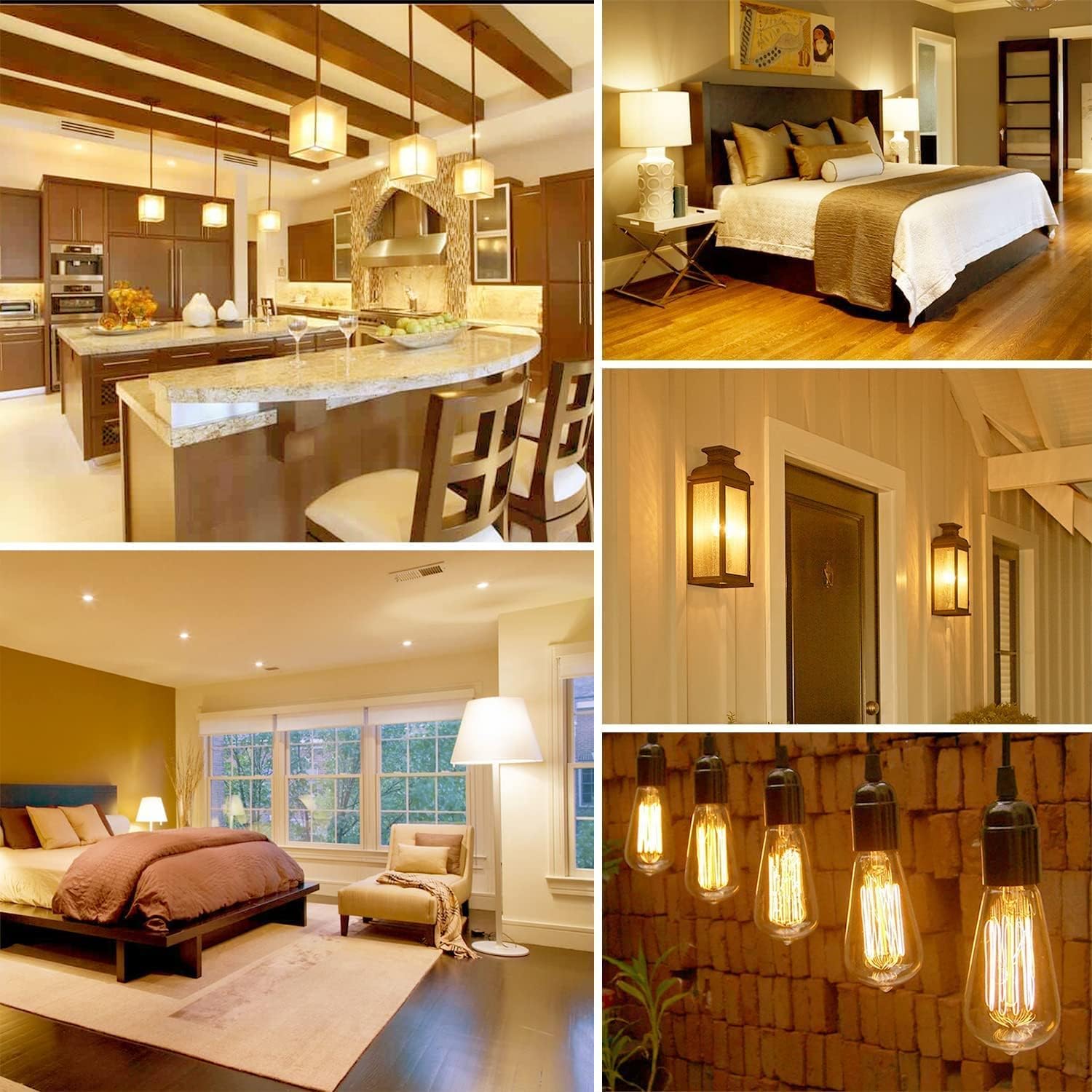 DAYBETTER Vintage LED Edison Bulbs E26 60W Dimmable 2700K